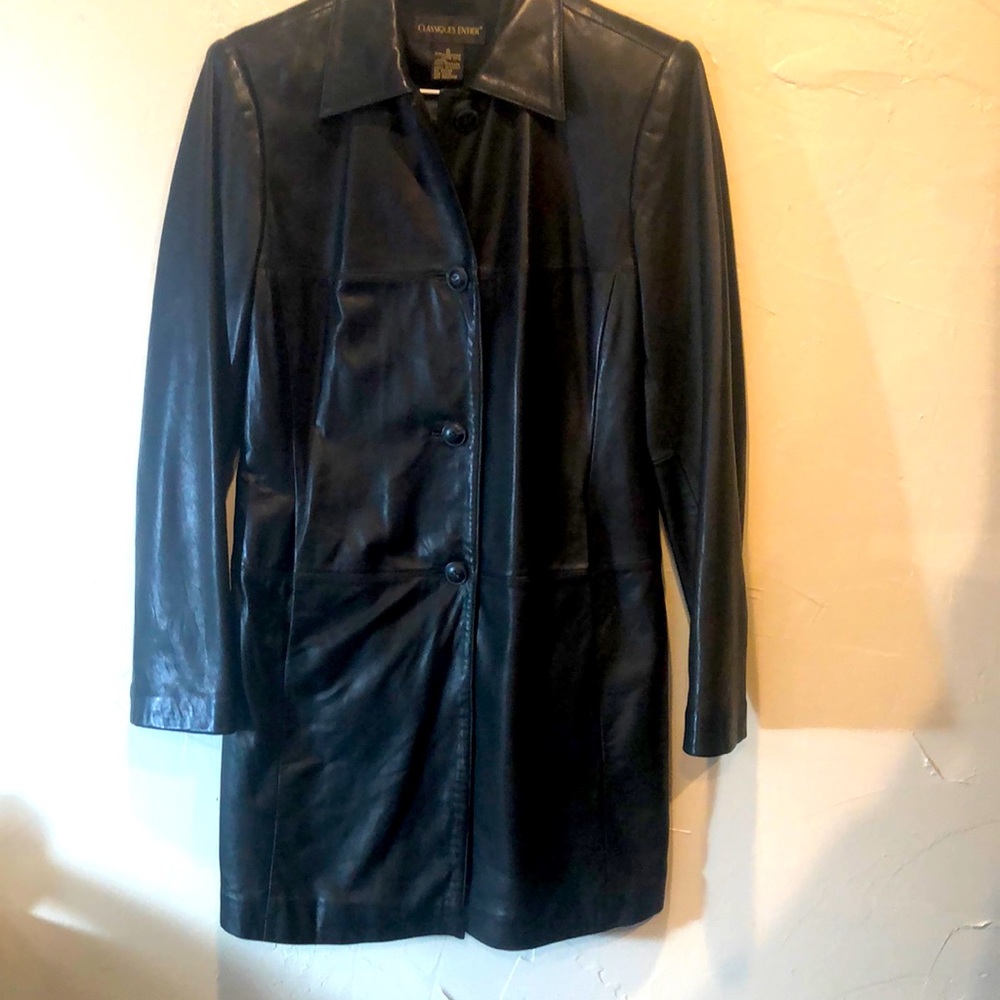Classiques Entier 100% lambskin leather trenchcoat. Size S